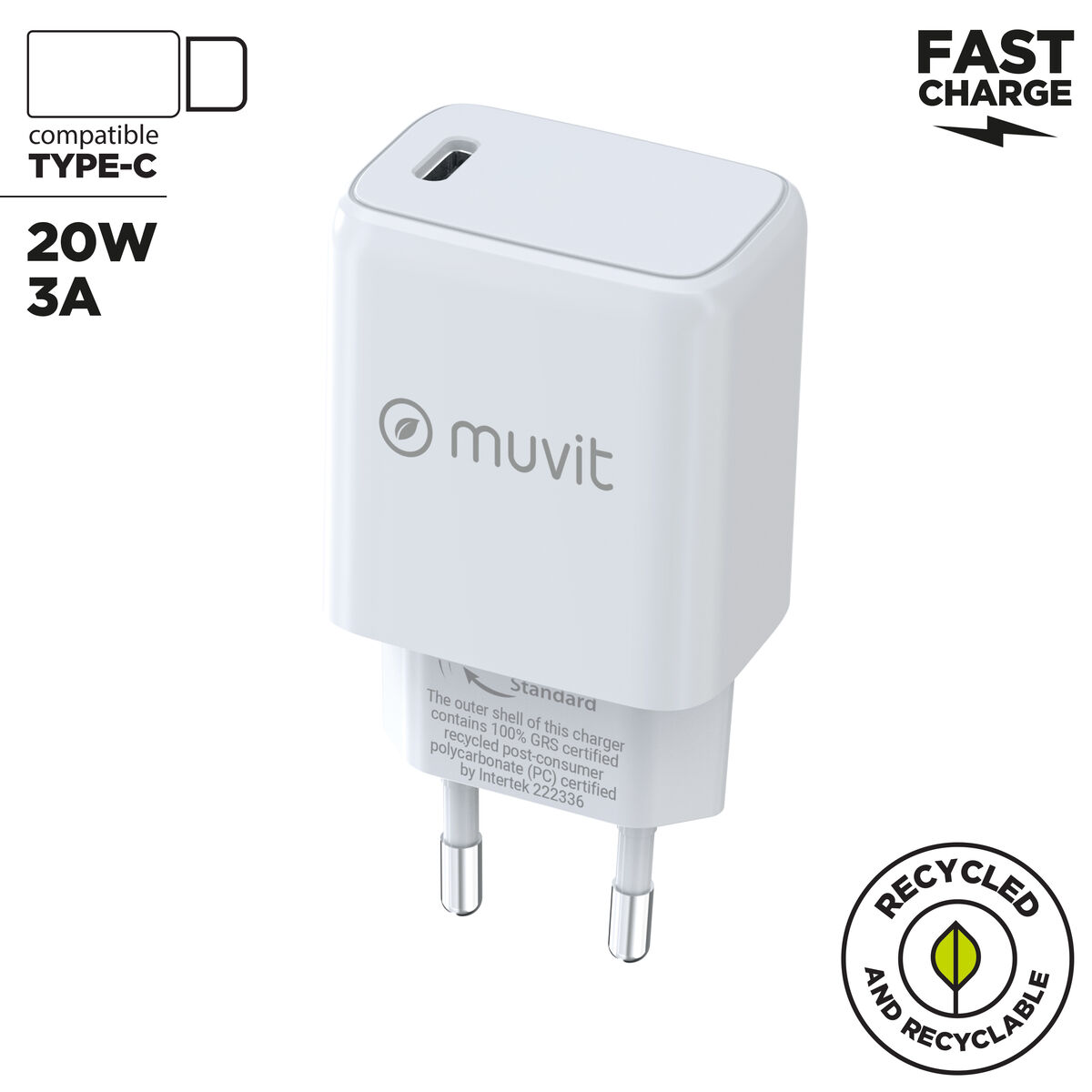 Bild von Wall Charger Muvit White 20 W