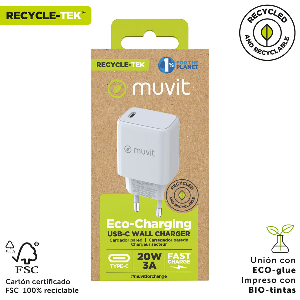 Bild von Wall Charger Muvit White 20 W