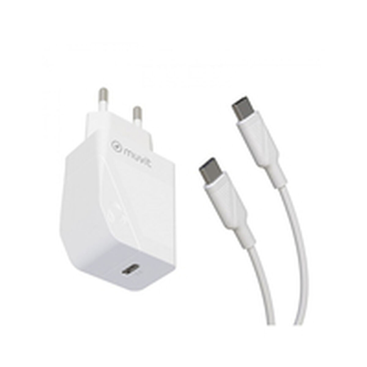 Bild von Wall Charger + USB-C Cable Muvit White 20 W