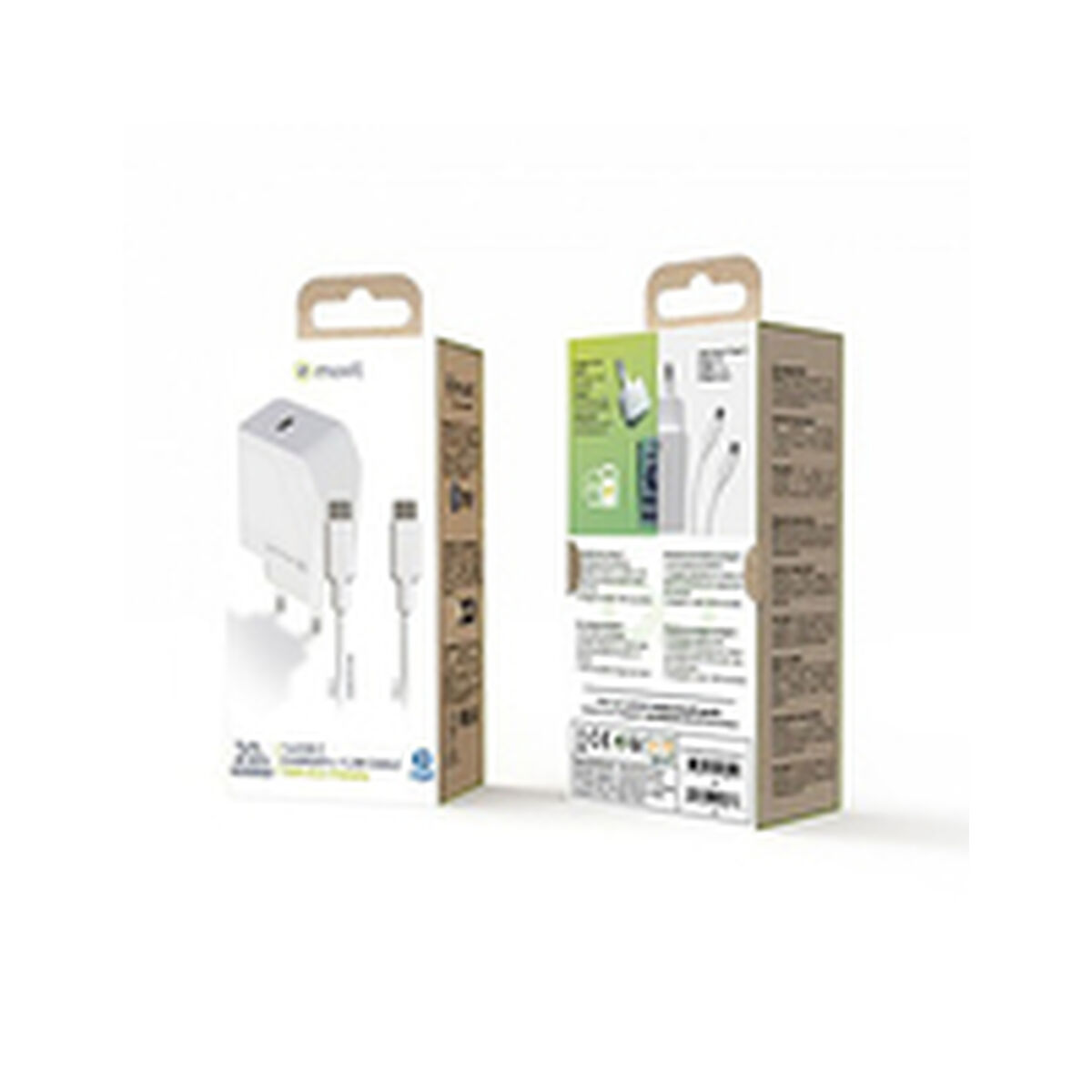 Bild von Wall Charger + USB-C Cable Muvit White 20 W
