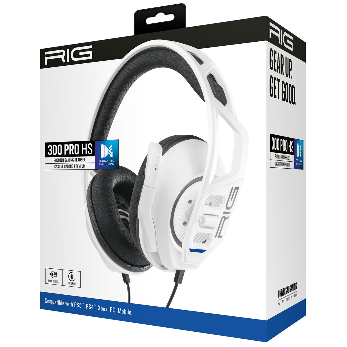 Gaming Headset with Microphone Nacon RIG 300 PRO HS White