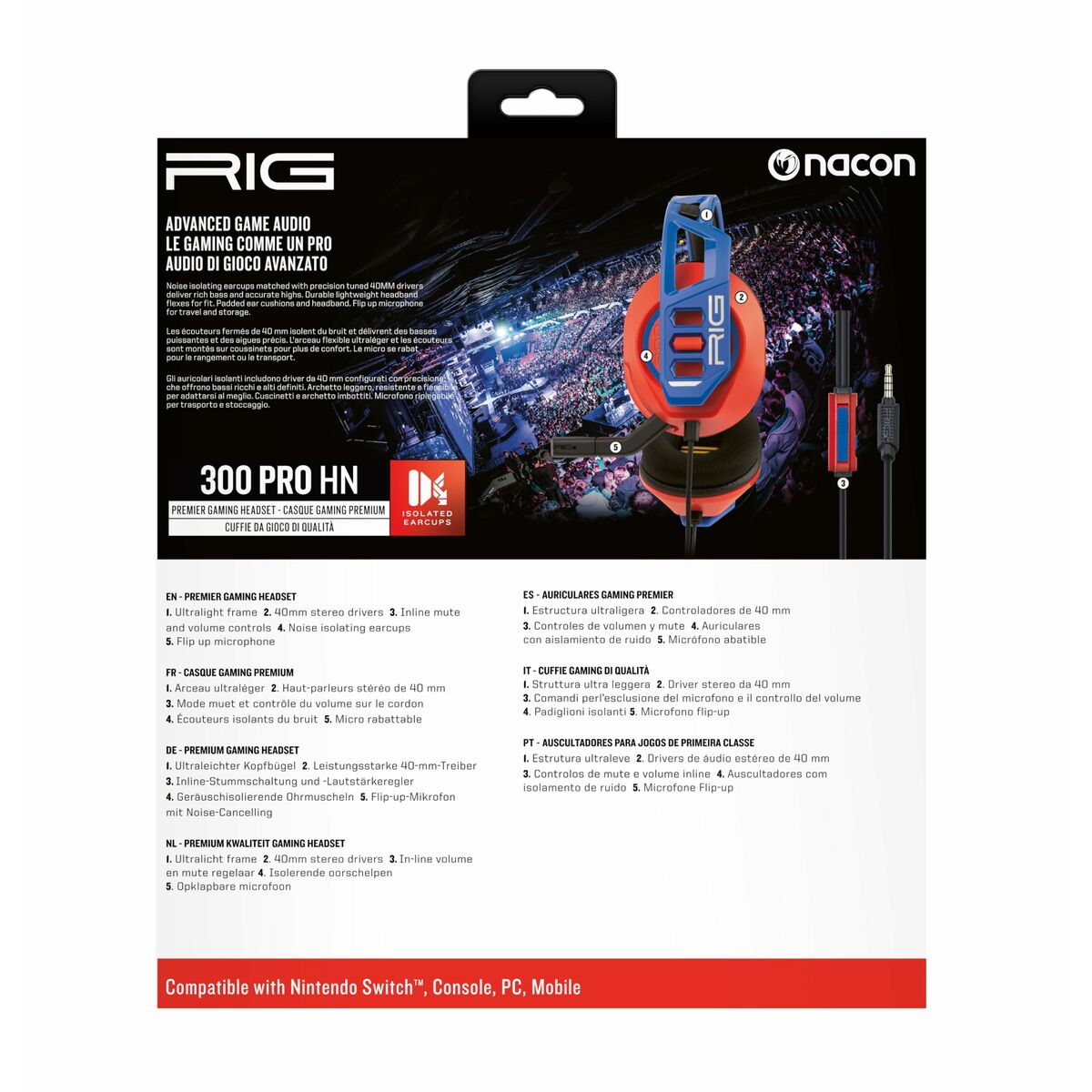 Picture of Headphones Nacon RIG300PROHNR+B