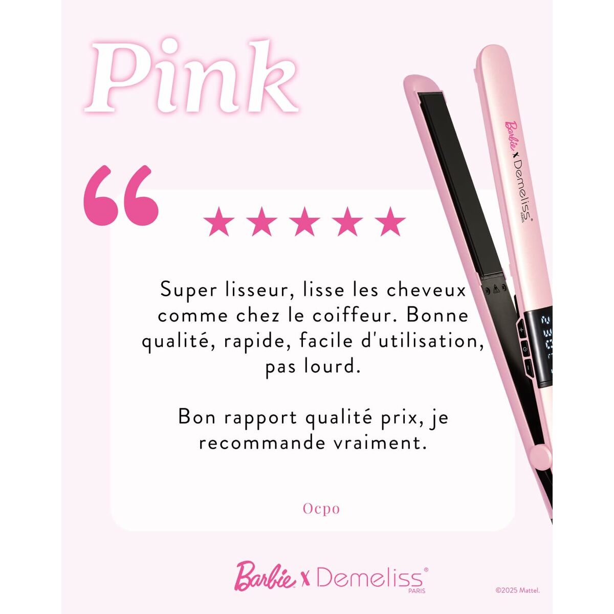 Stijltang Demeliss Roze