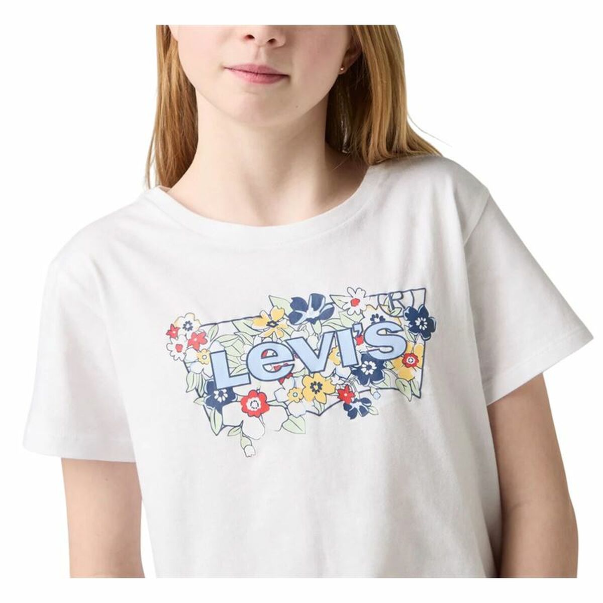 T-Shirt met Korte Mouwen voor kinderen Levi's Lvg Ss Batwing Fill Wit