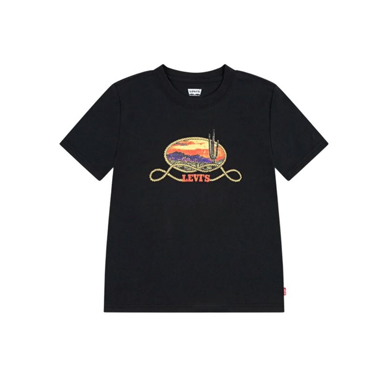 T-Shirt met Korte Mouwen voor kinderen Levi's 8EN900-G52 Zwart