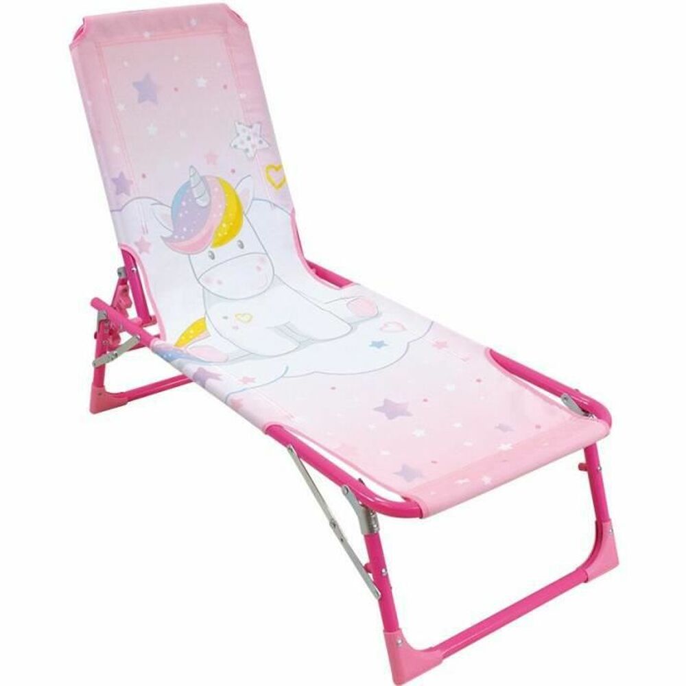 Chaise de plage Fun House Unicorn Deckchair Sun Lounger 112 x 40 x 40 cm Enfant Pliable