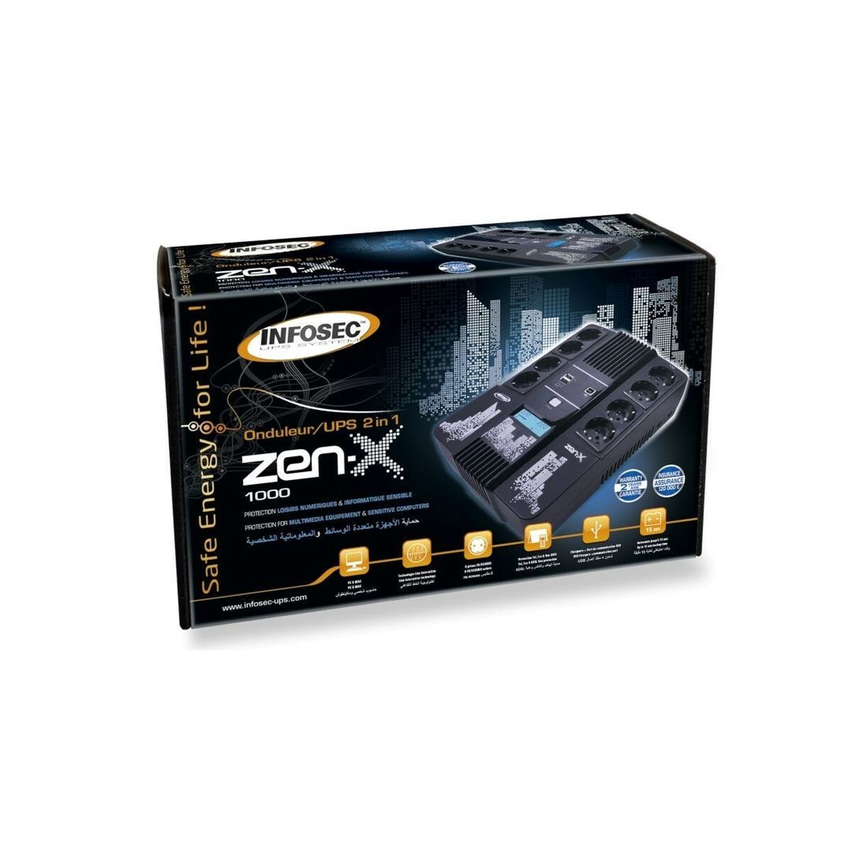 Afbeeldingen van Uninterruptible Power Supply System Interactive UPS INFOSEC INF_619995 600 W