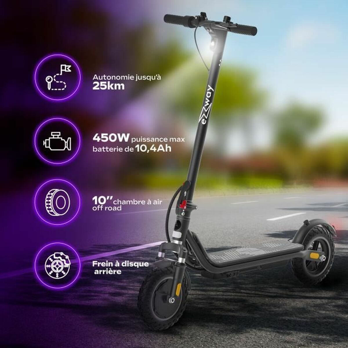 Immagine di Electric Scooter EZWAY Black 450 W 25 km/h