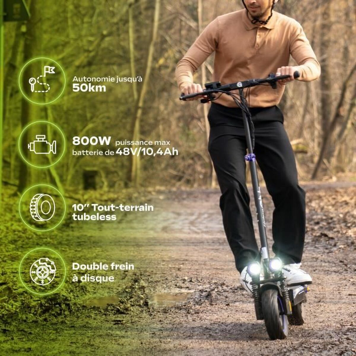 Afbeeldingen van Electric Scooter Urbanglide ECROSS ONE 800 W Black 25 km/h