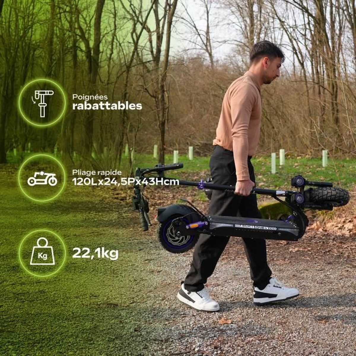 Afbeeldingen van Electric Scooter Urbanglide ECROSS ONE 800 W Black 25 km/h