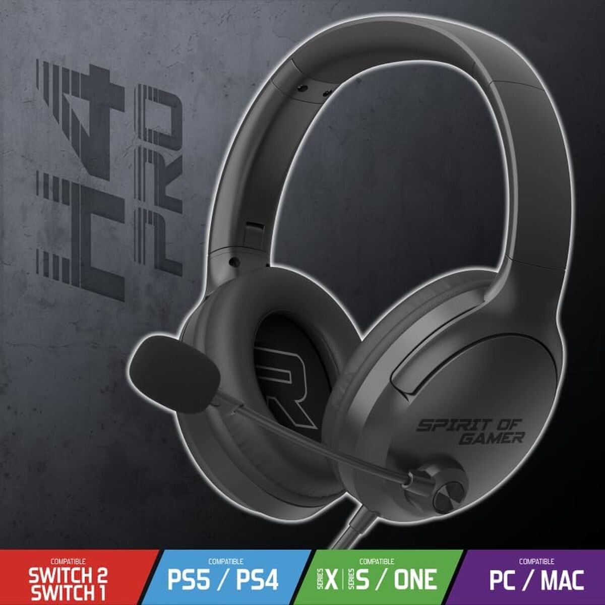 Bild von Headphones with Microphone Spirit of Gamer Pro H4 Black