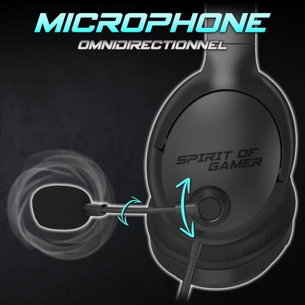 Bild von Headphones with Microphone Spirit of Gamer Pro H4 Black