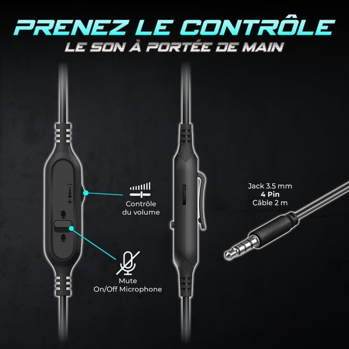 Bild von Headphones with Microphone Spirit of Gamer Pro H4 Black