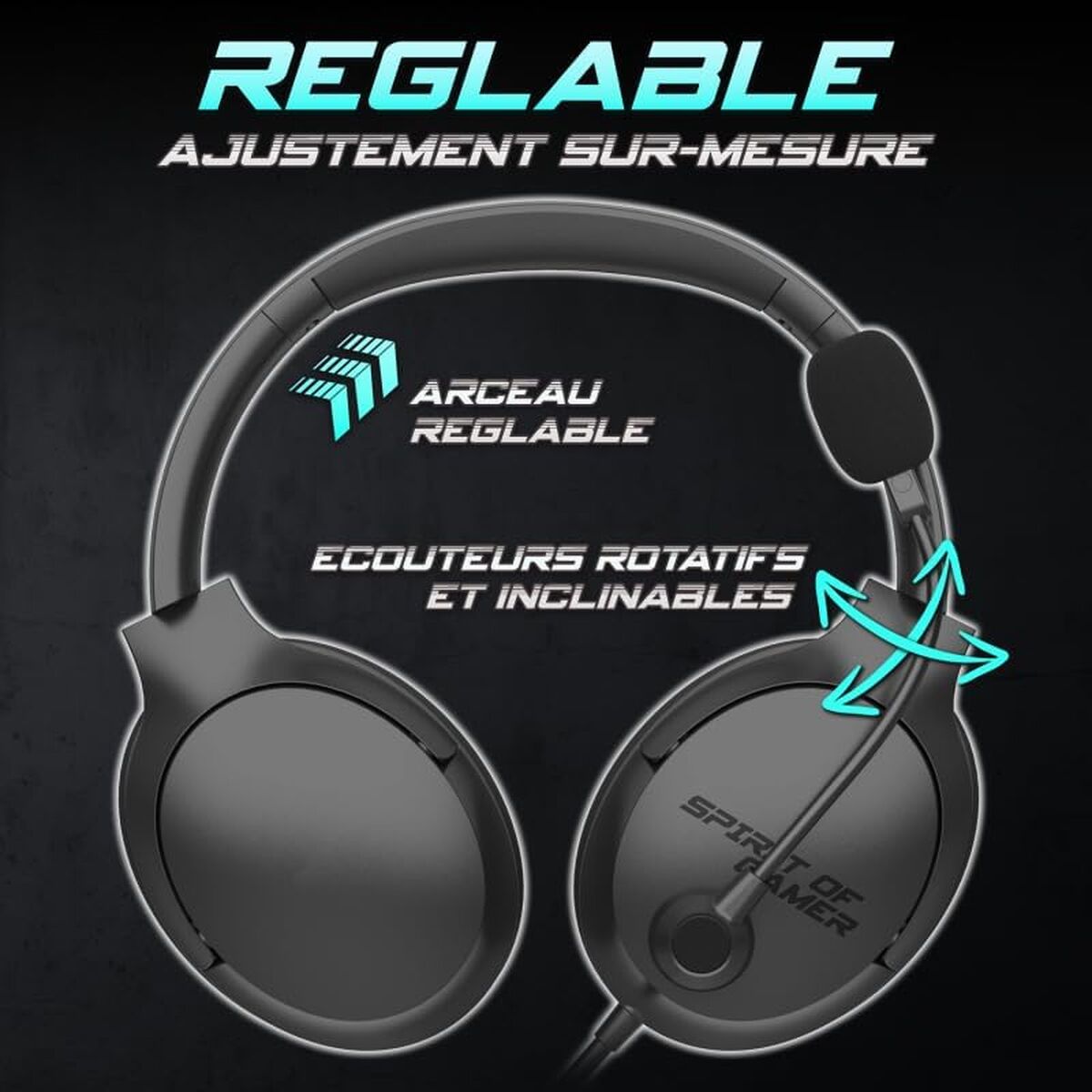 Bild von Headphones with Microphone Spirit of Gamer Pro H4 Black