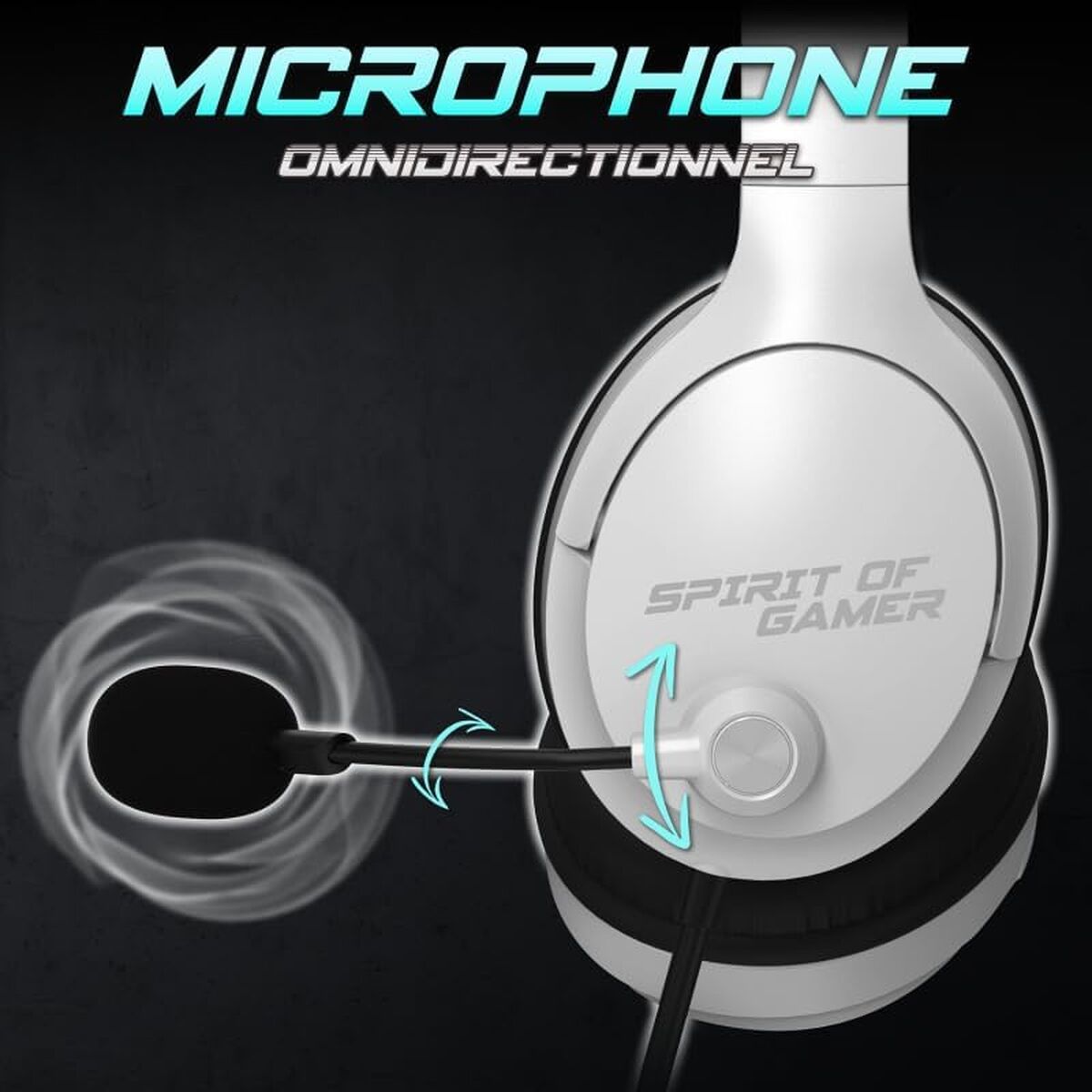 Bild von Headphones with Microphone Spirit of Gamer Pro H4 White