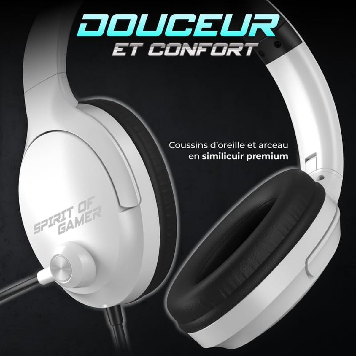 Bild von Headphones with Microphone Spirit of Gamer Pro H4 White