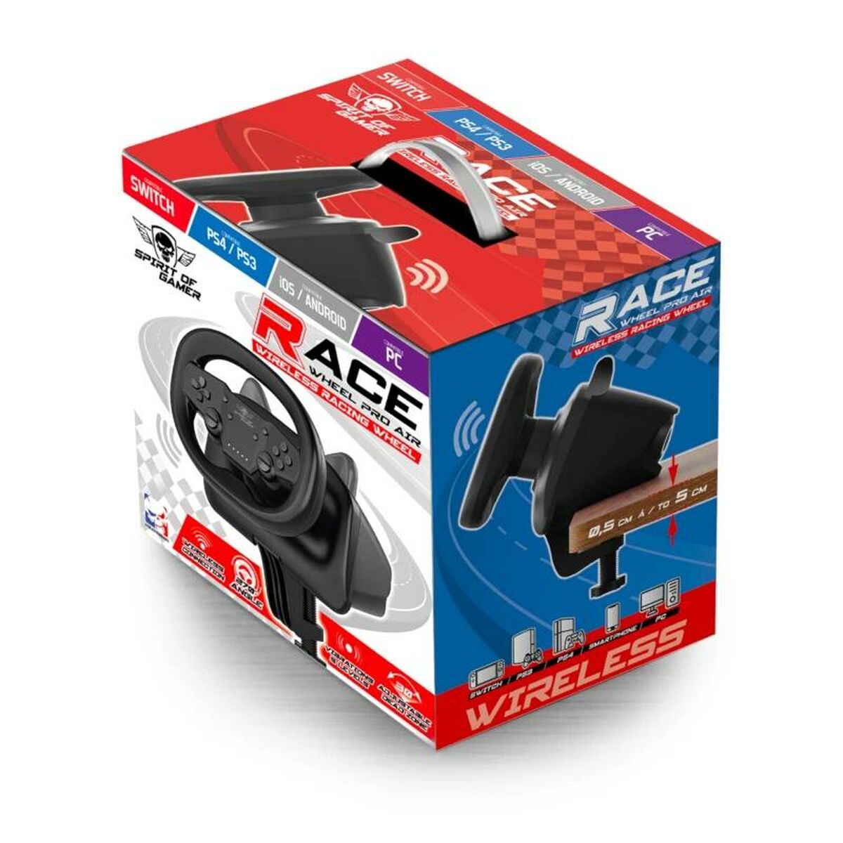 Afbeeldingen van Racing Steering Wheel Spirit of Gamer Volante R-ACE Wheel Pro AIR