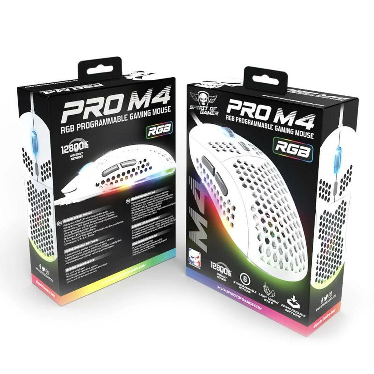 Afbeeldingen van Mouse Spirit of Gamer Ratón Pro M4 White
