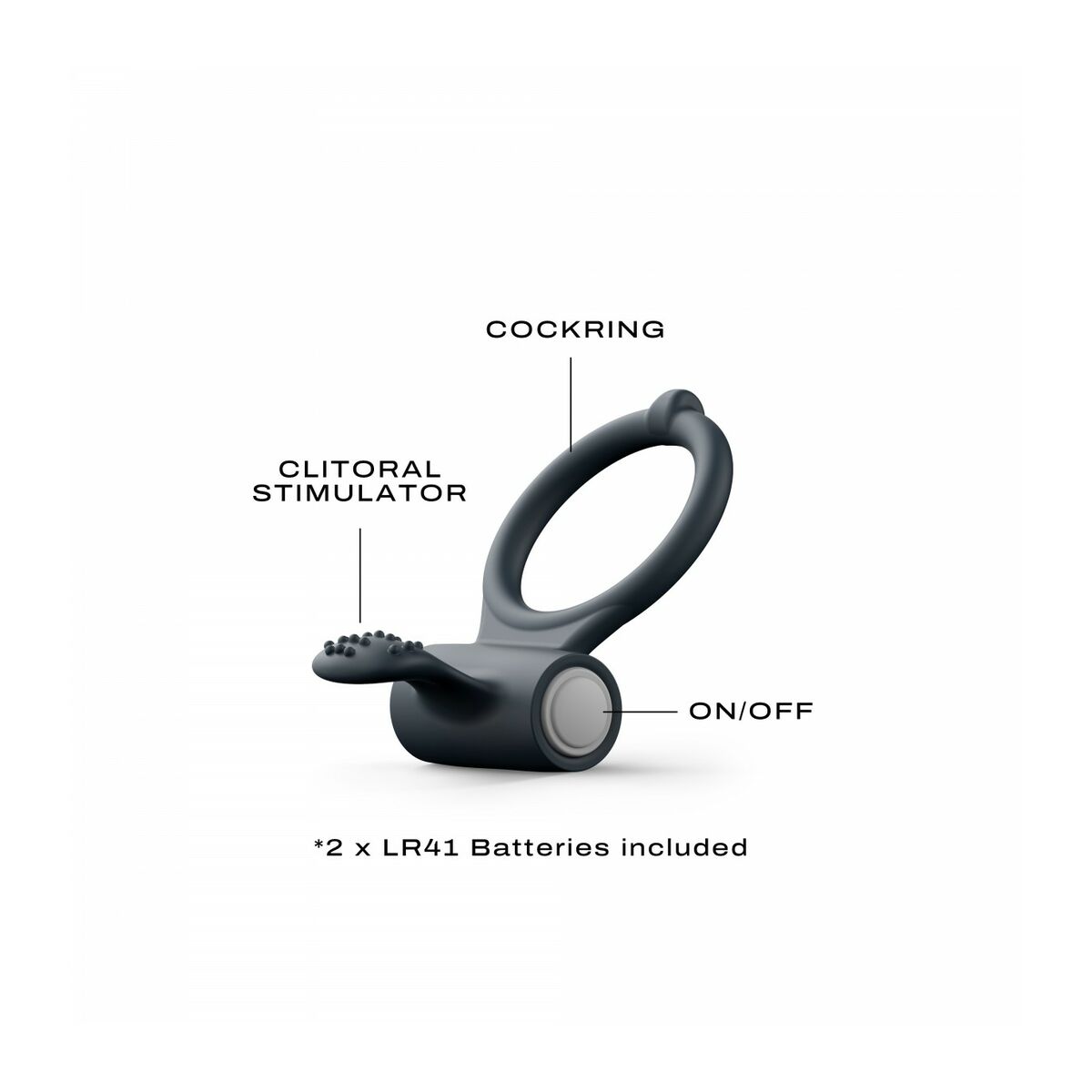 Cock Ring Marc Dorcel Power Clit Plus Black