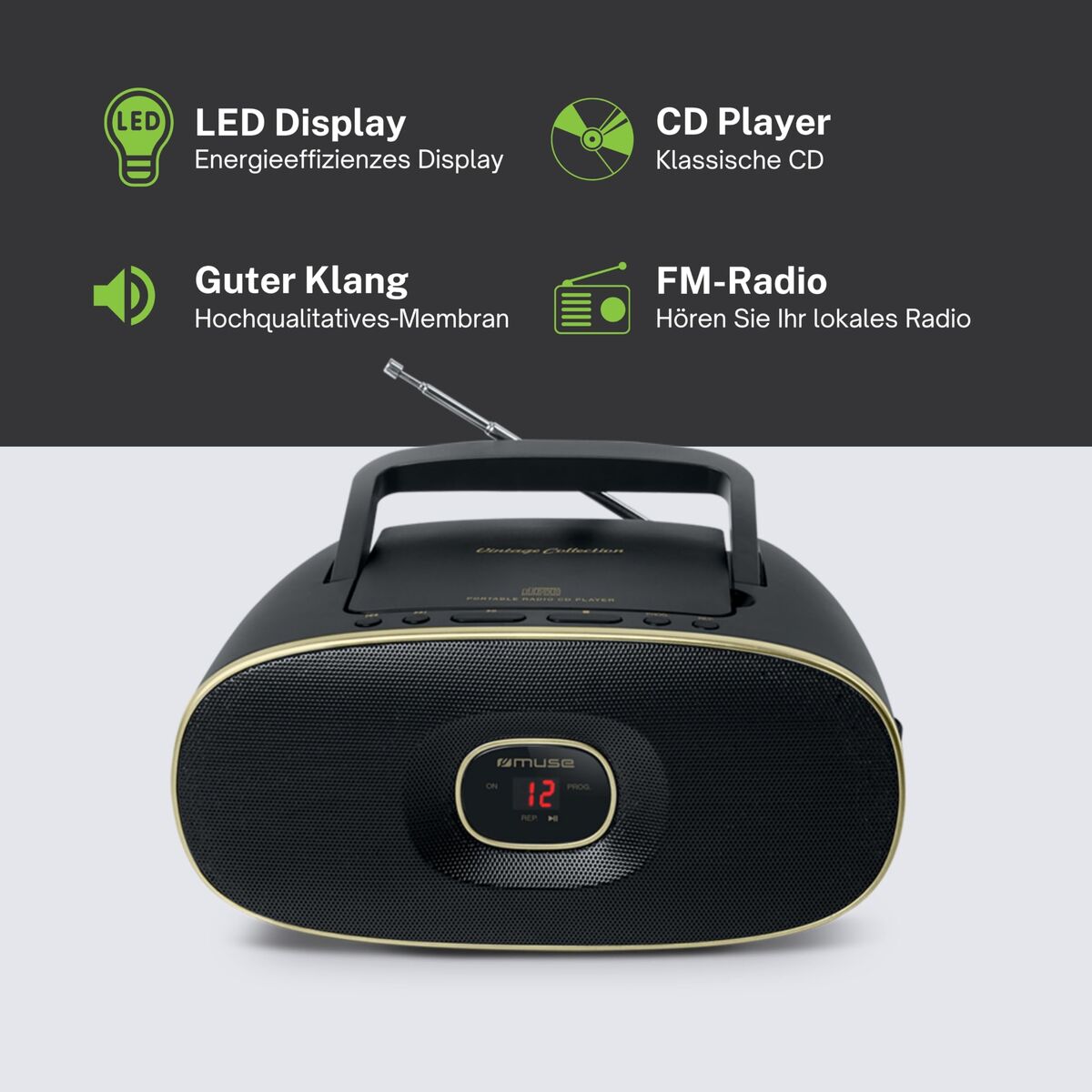 Picture of CD Radio Muse MD202VT