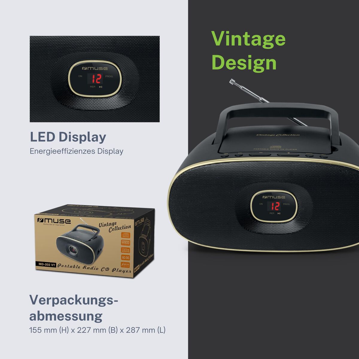 Picture of CD Radio Muse MD202VT