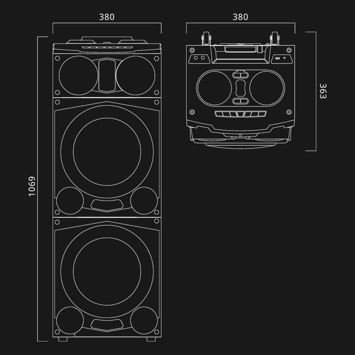 Afbeeldingen van Portable Bluetooth Speakers Muse M-1988 DJ Black