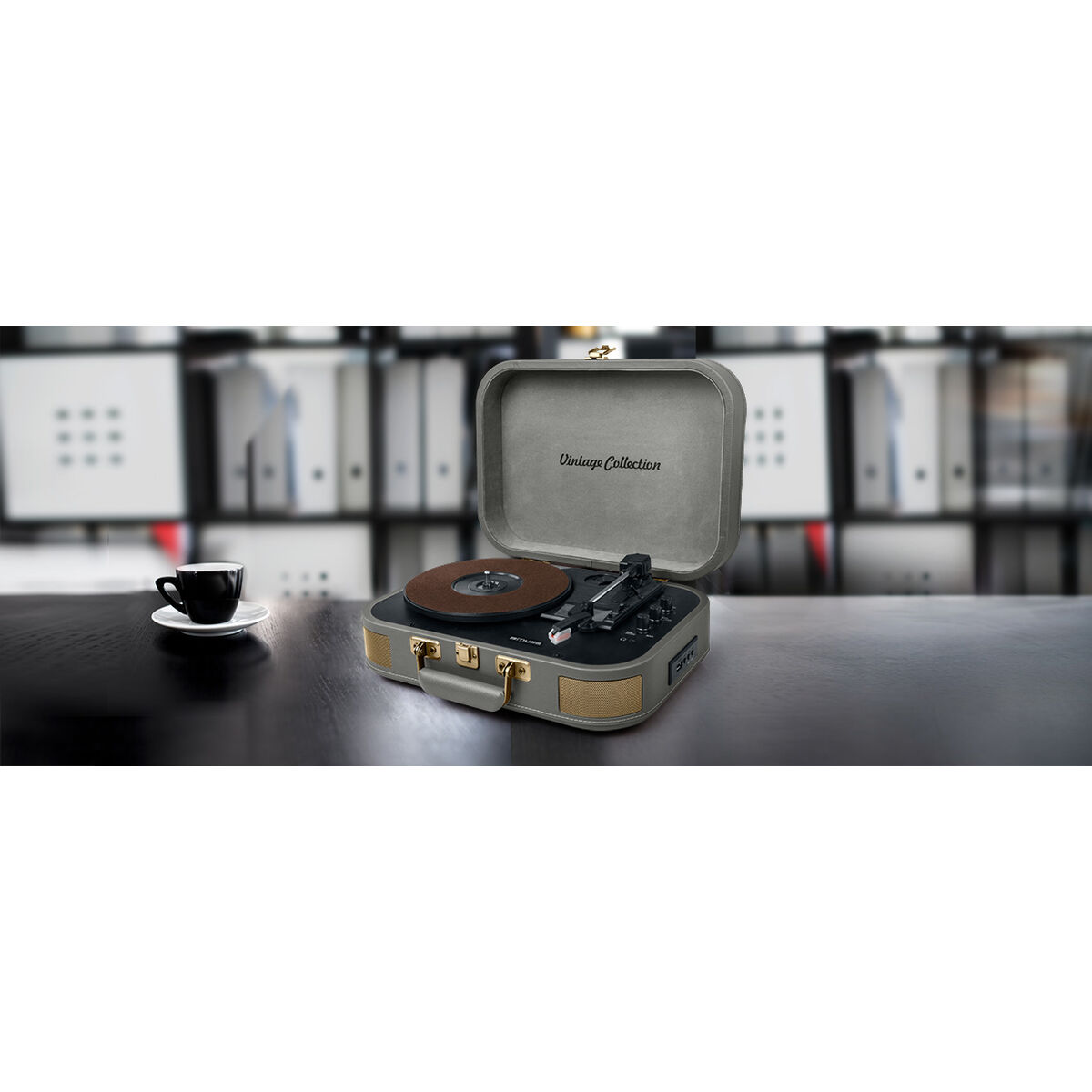Afbeeldingen van Record Player Muse MT-201 BTG Green Grey