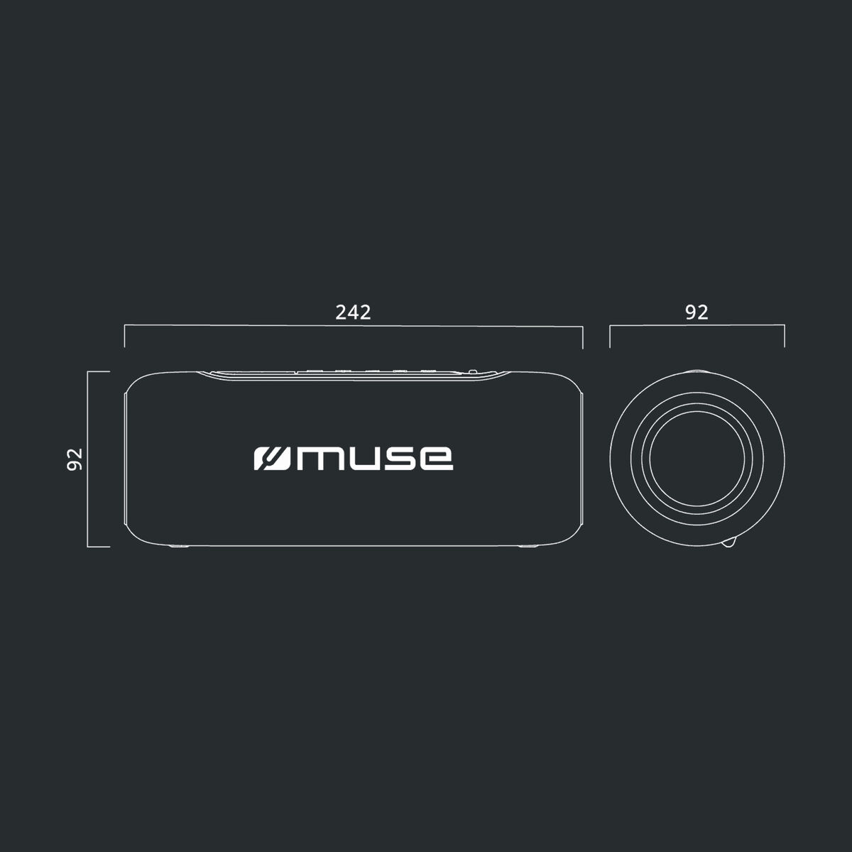 Picture of Portable Bluetooth Speakers Muse M780BTR 20W Blue 20 W