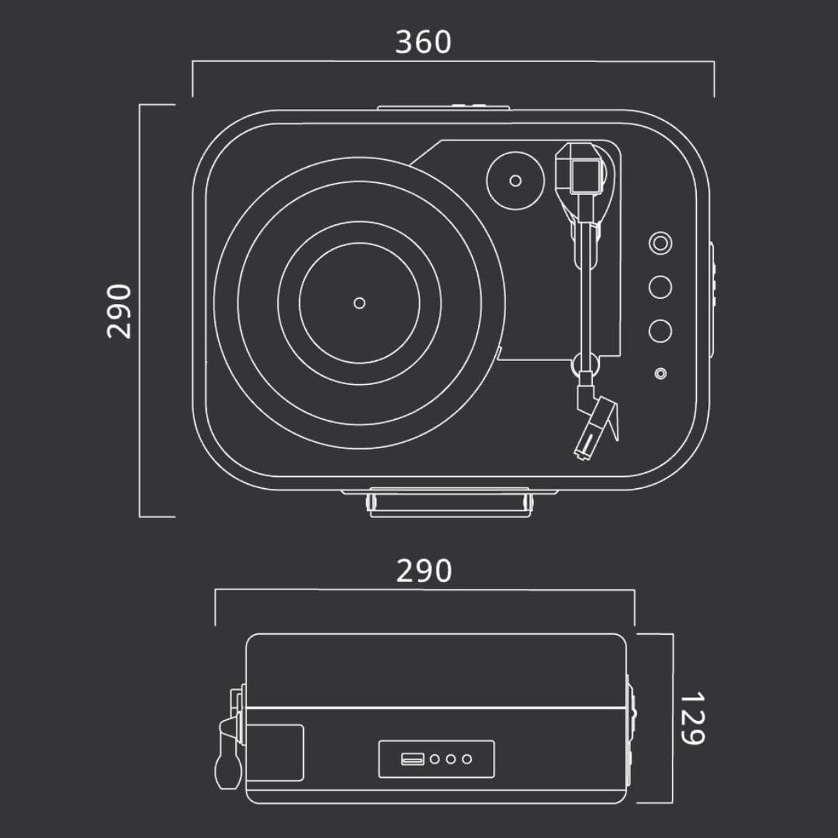 Picture of Record Player Muse MT207DGB