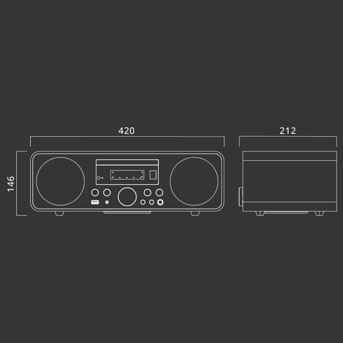 Afbeeldingen van CD Radio Muse M880FBC 80W