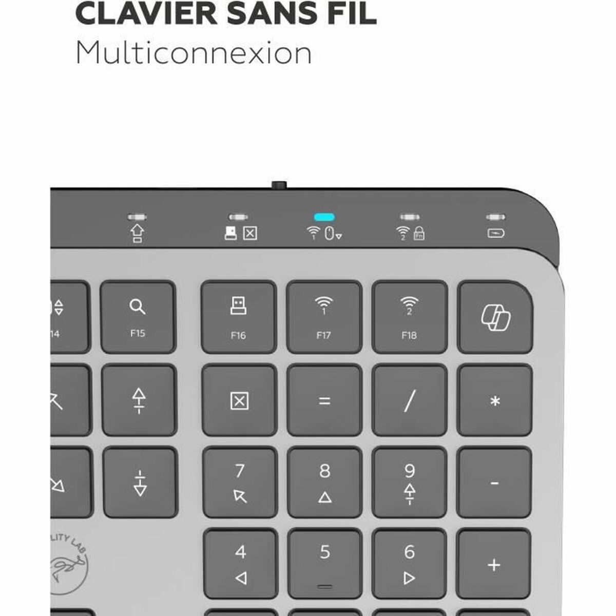 Afbeeldingen van Keyboard Mobility Lab KP450W Black Grey