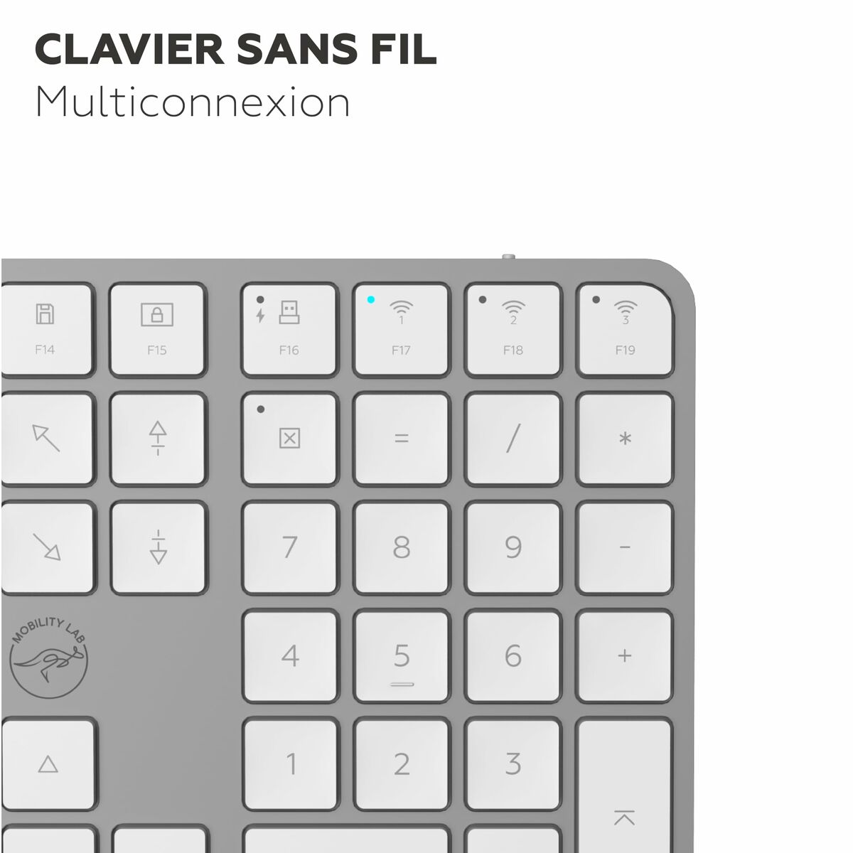 Afbeeldingen van Keyboard Mobility Lab KMP2000W White