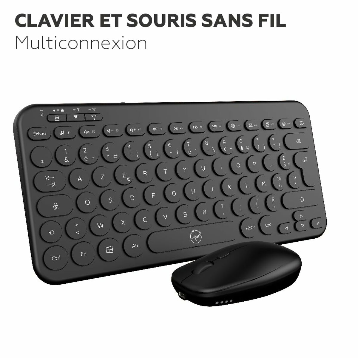 Afbeeldingen van Keyboard and Mouse Mobility Lab CP420W Mini Black AZERTY
