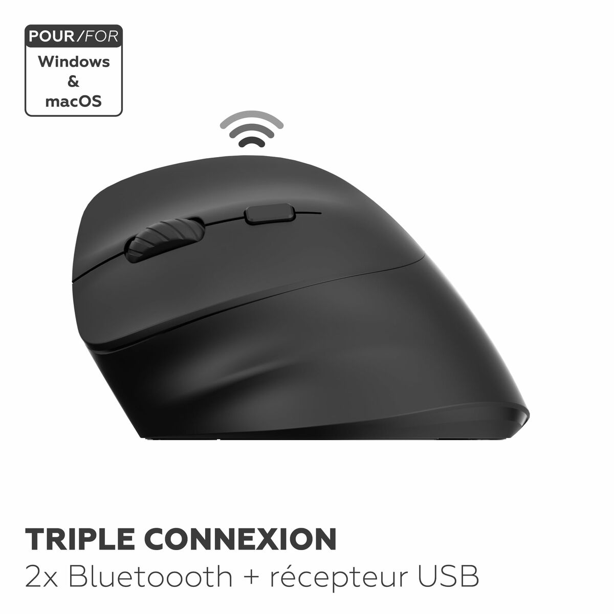 Afbeeldingen van Mouse Mobility Lab ERGO M30W LEFT Black Vertical
