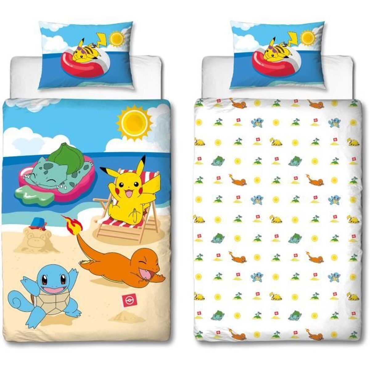 Dekbedovertrek set Pokémon Multicolour Bed van 140 2 Onderdelen