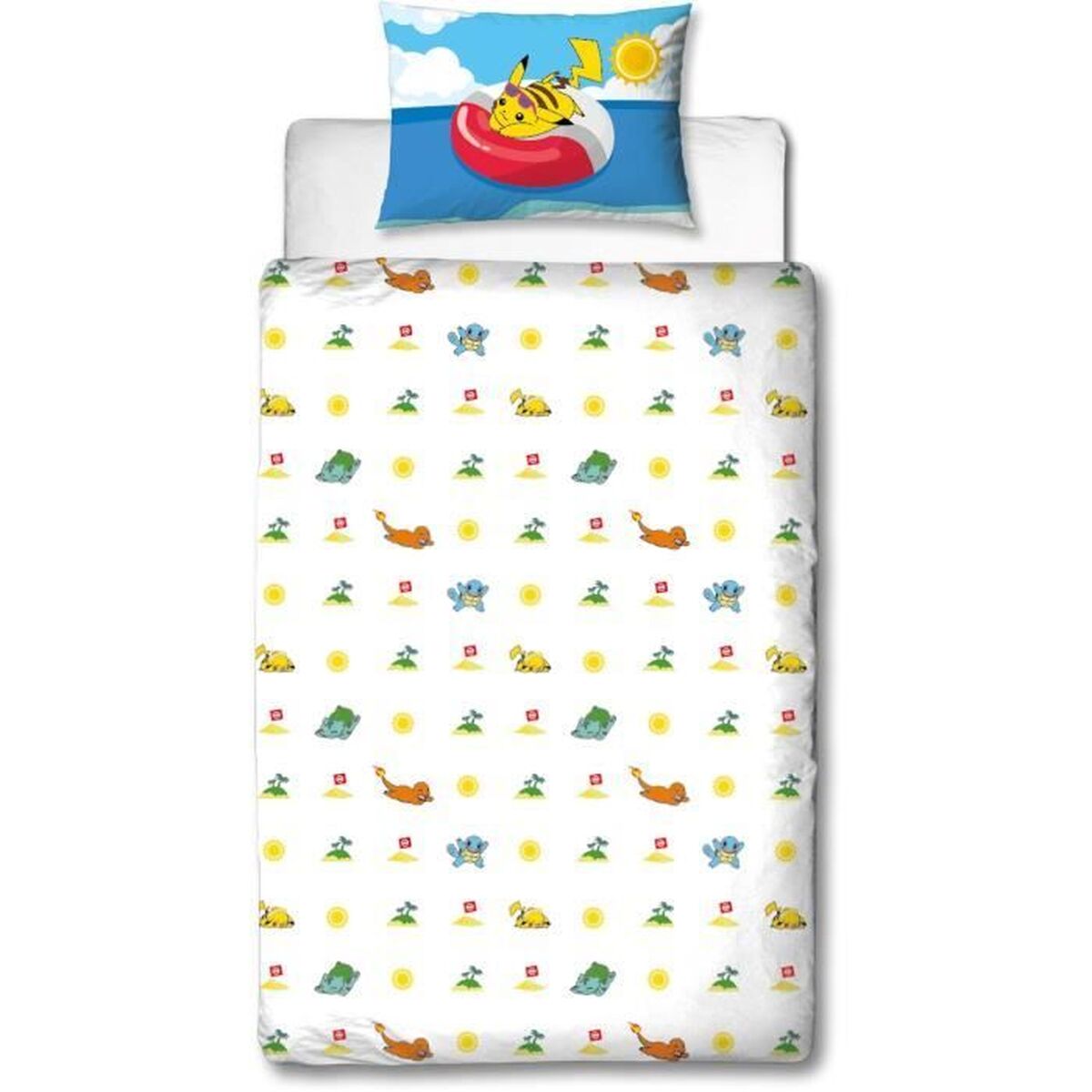 Dekbedovertrek set Pokémon Multicolour Bed van 140 2 Onderdelen