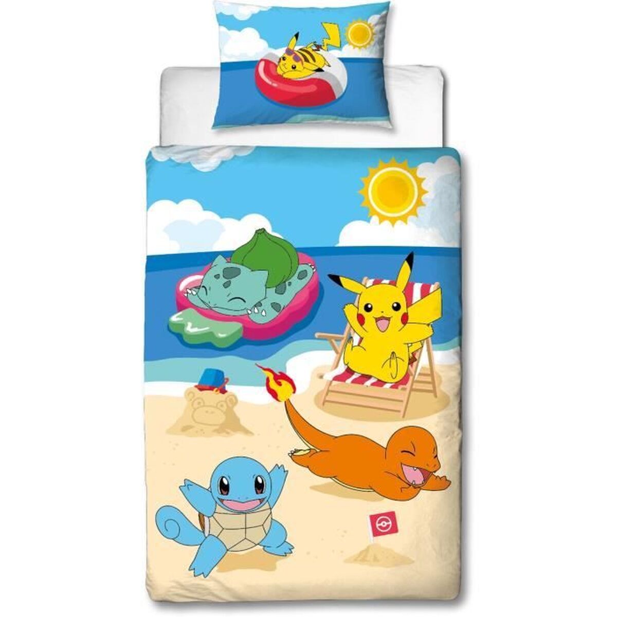Dekbedovertrek set Pokémon Multicolour Bed van 140 2 Onderdelen