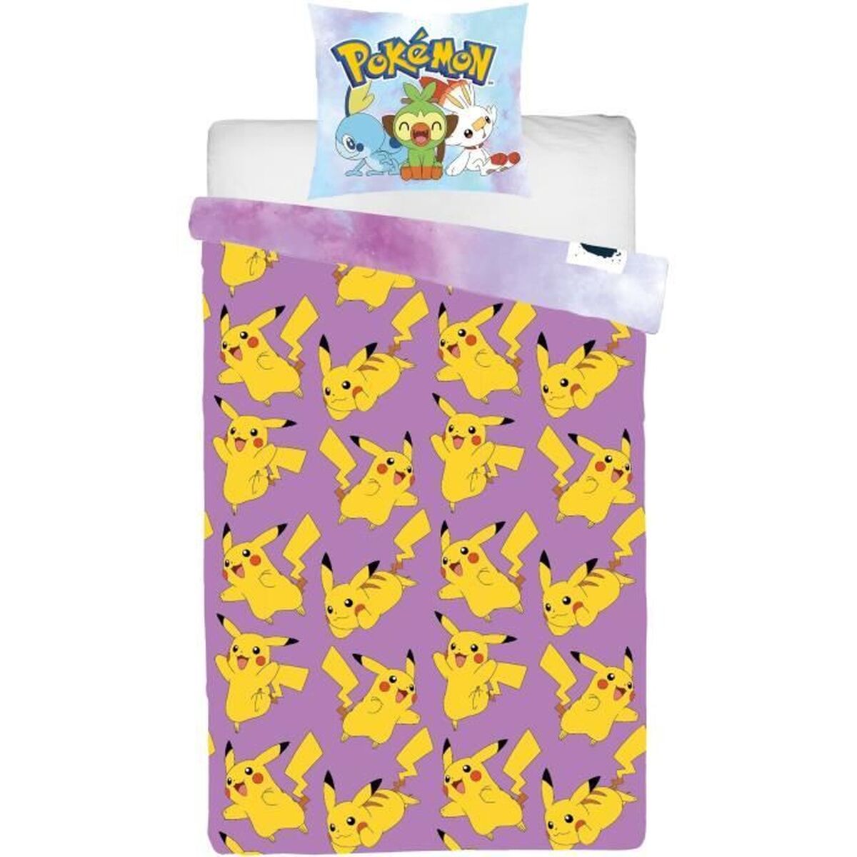 Dekbedovertrek set Pokémon Multicolour Bed van 140 2 Onderdelen