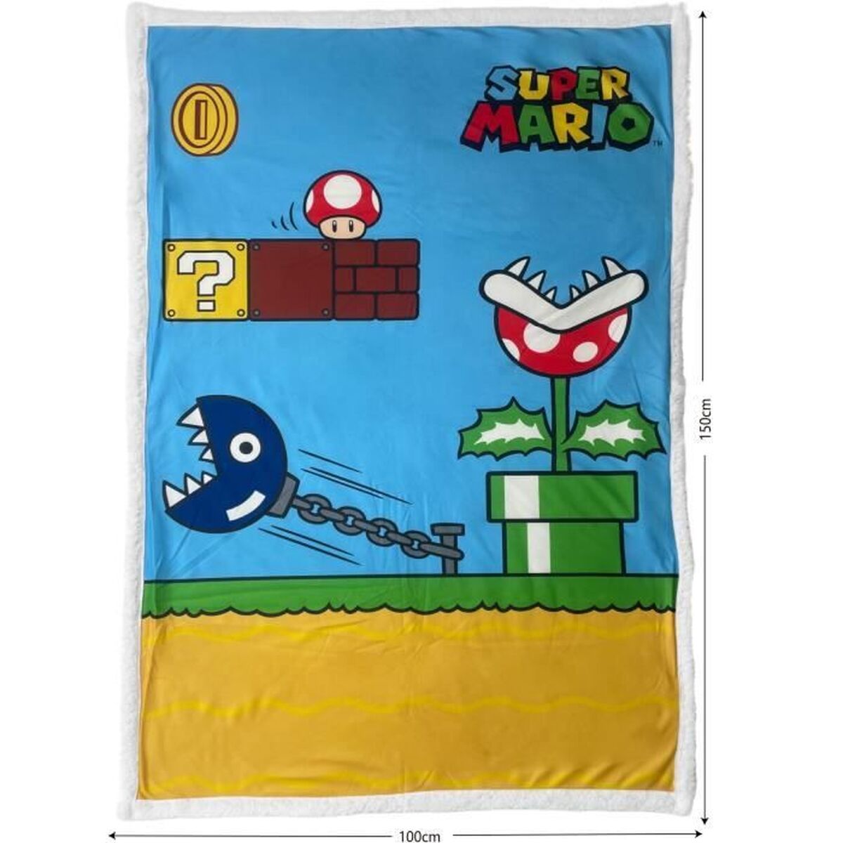 Deken Mario Bros 31 x 8 x 31 cm Multicolour Schotse ruit