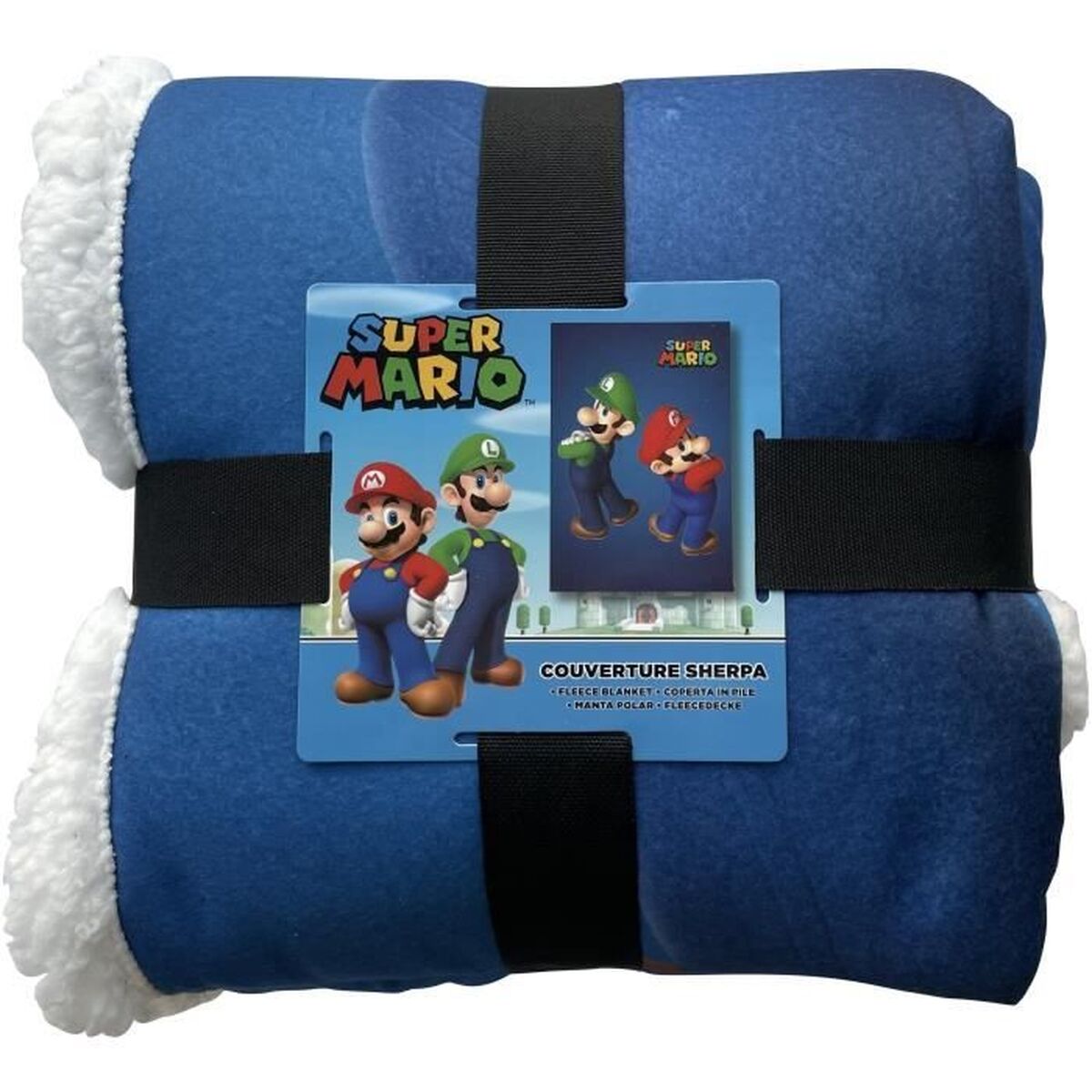 Deken Mario Bros 25 x 14 x 26 cm Zwart dieren