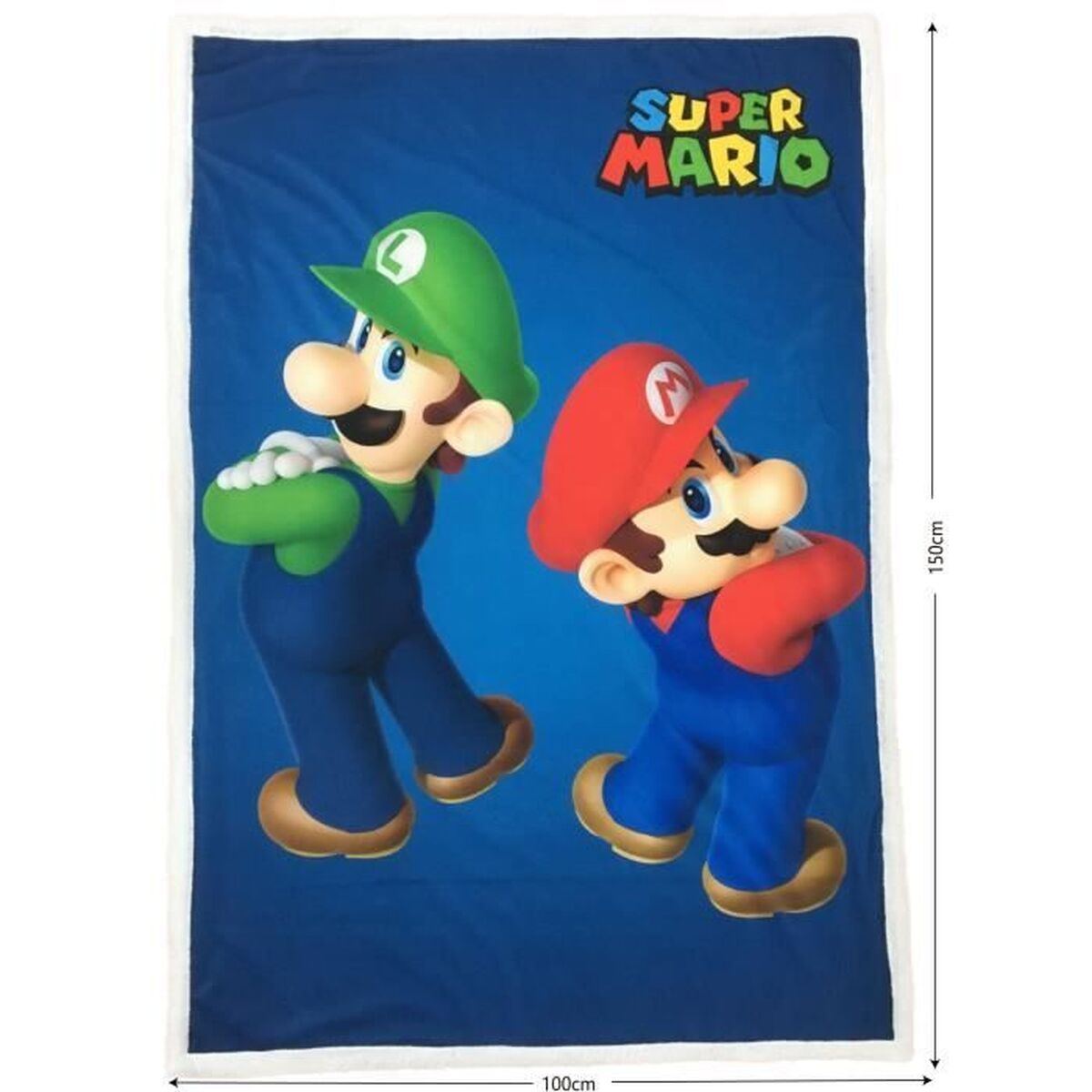 Deken Mario Bros 25 x 14 x 26 cm Zwart dieren
