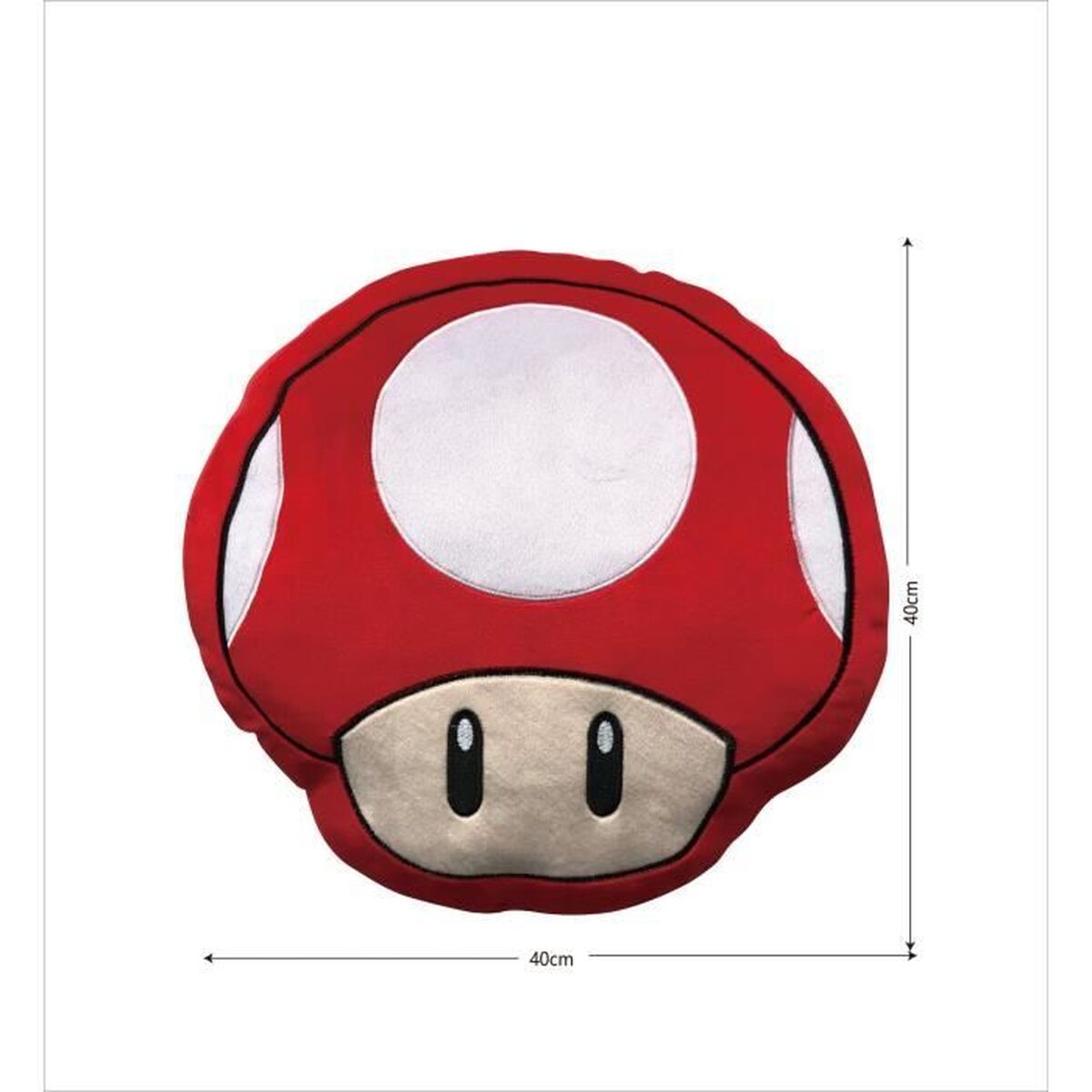 Kussen Mario Bros 43 x 3 x 43 cm Wit Rood Polyester Paddestoel
