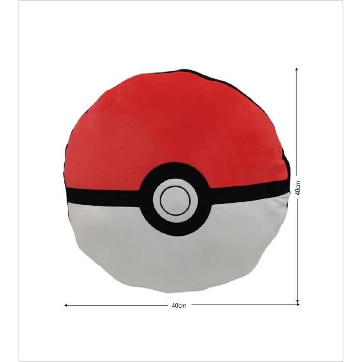 Kussen Pokémon 45 x 4 x 45 cm Wit Zwart Rood Polyester Kinderen