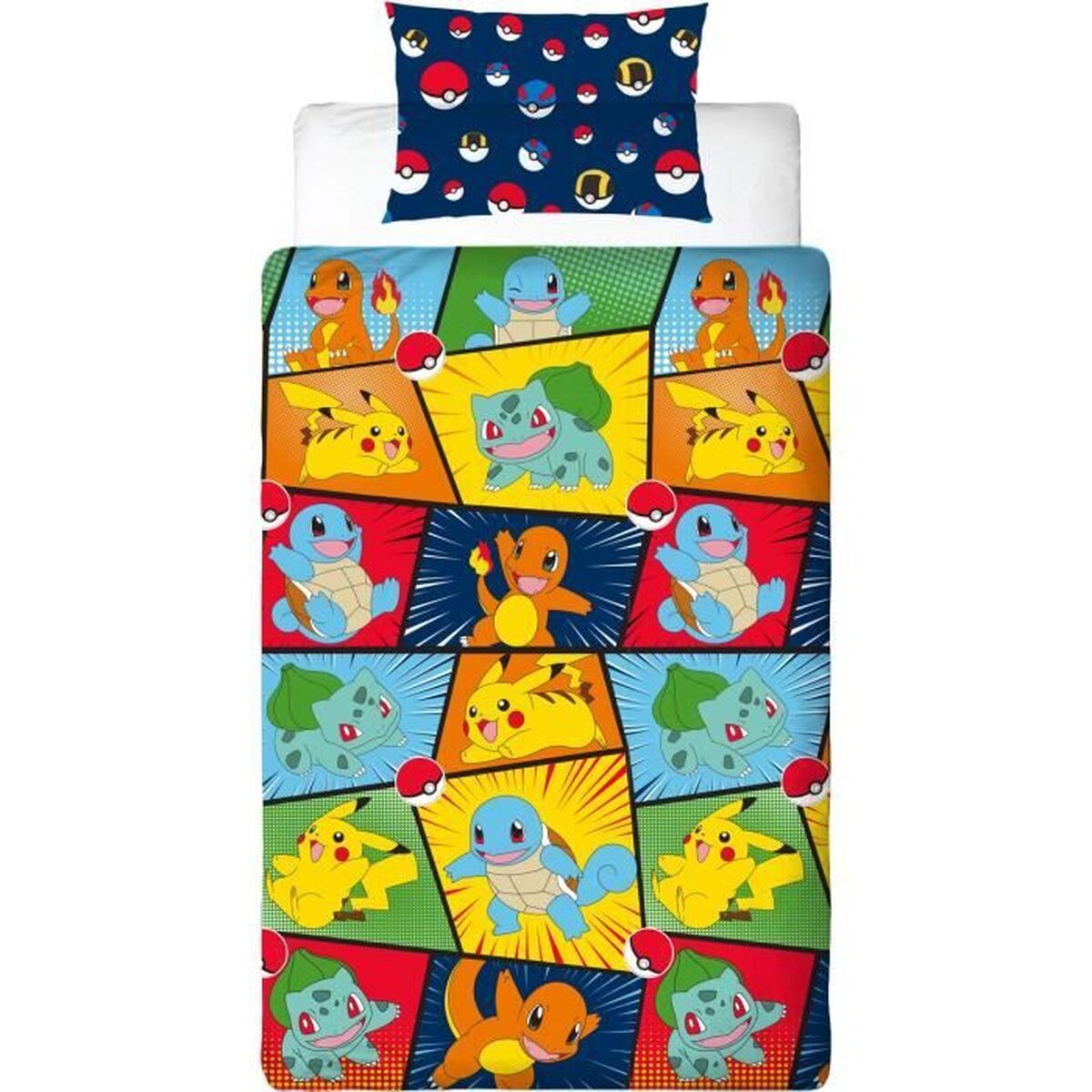 Dekbedovertrek set Pokémon 25 x 5 x 29 cm Multicolour Bed van 140 2 Onderdelen