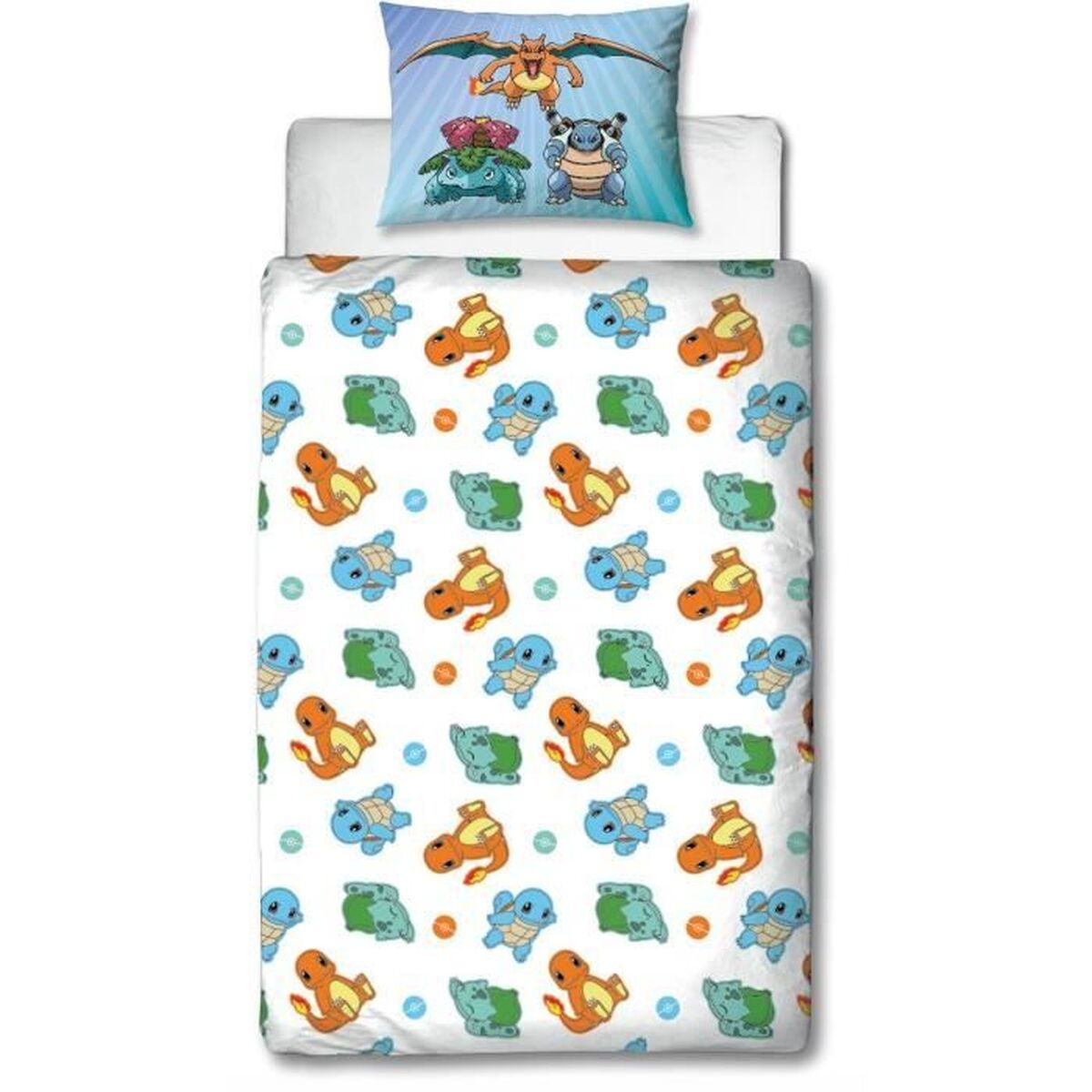 Dekbedovertrek set Pokémon 25 x 4 x 30 cm Blauw Bed van 140 2 Onderdelen