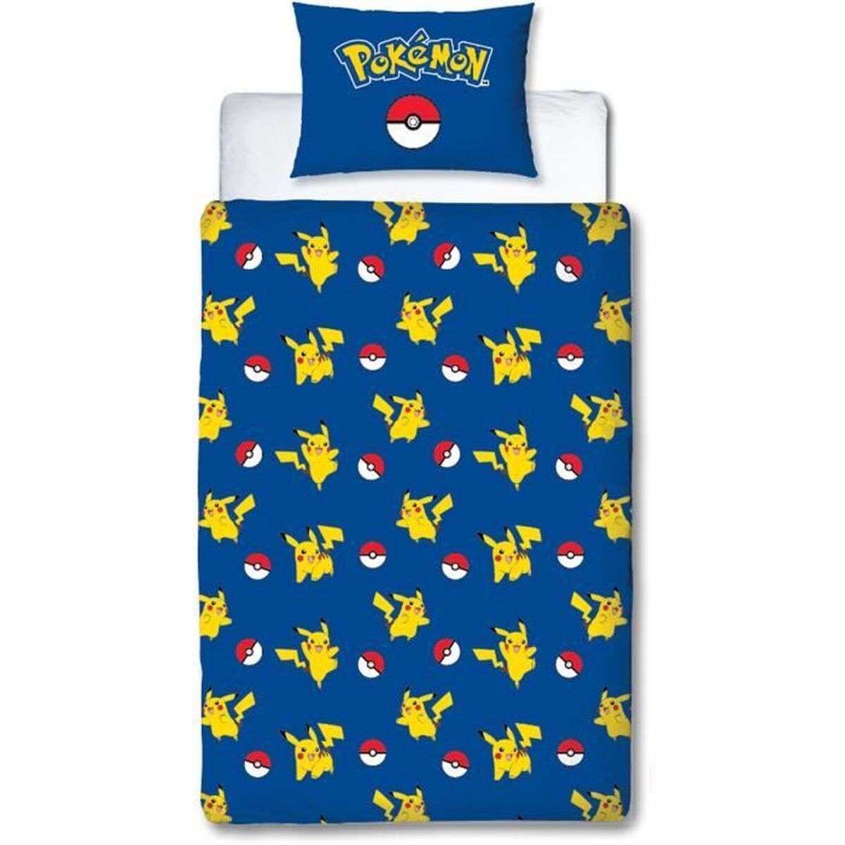Dekbedovertrek set Pokémon Geel Wit Rood Bed van 140 2 Onderdelen