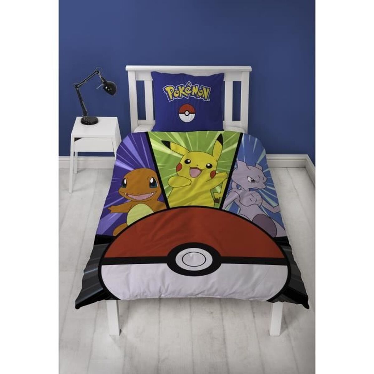 Dekbedovertrek set Pokémon Geel Wit Rood Bed van 140 2 Onderdelen
