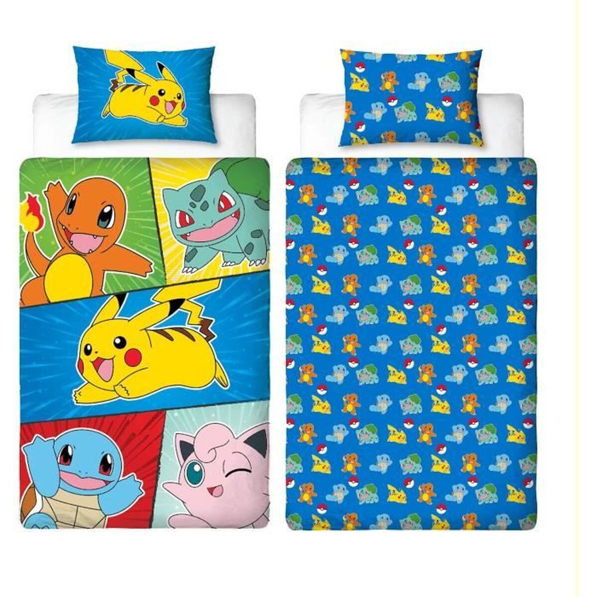 Dekbedovertrek set Pokémon Multicolour Bed van 140 2 Onderdelen