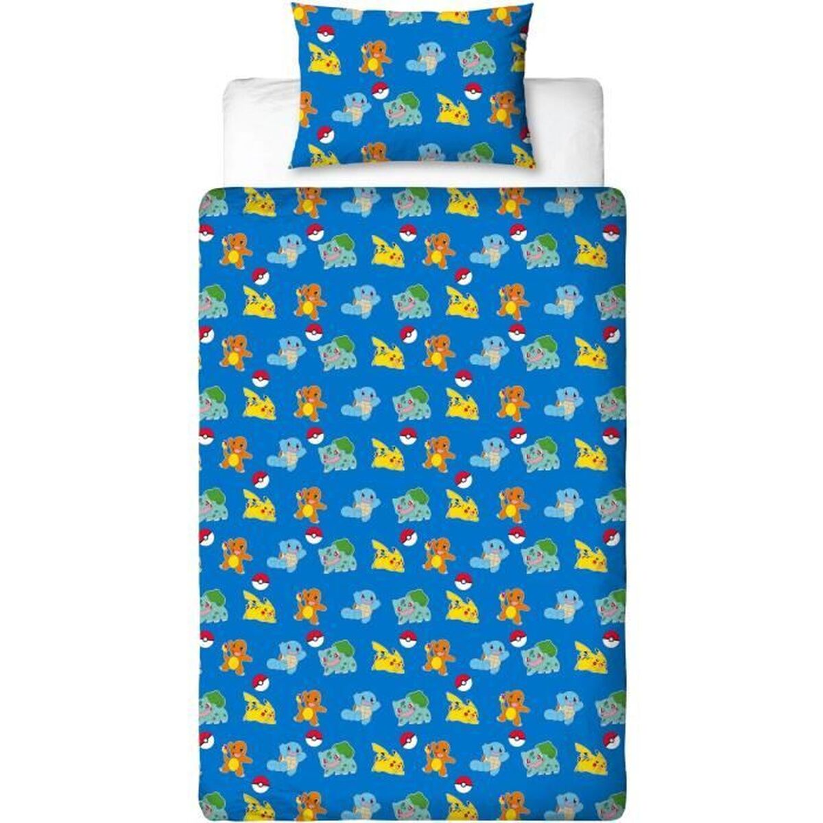 Dekbedovertrek set Pokémon Multicolour Bed van 140 2 Onderdelen
