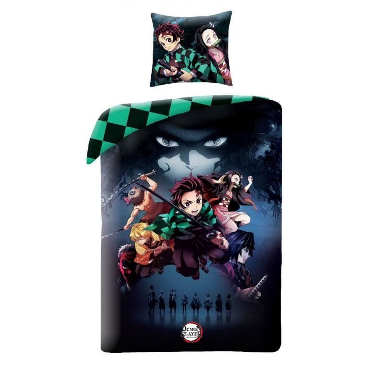 Dekbedovertrek set Demon Slayer 25 x 5 x 30 cm Multicolour Bed van 140 2 Onderdelen